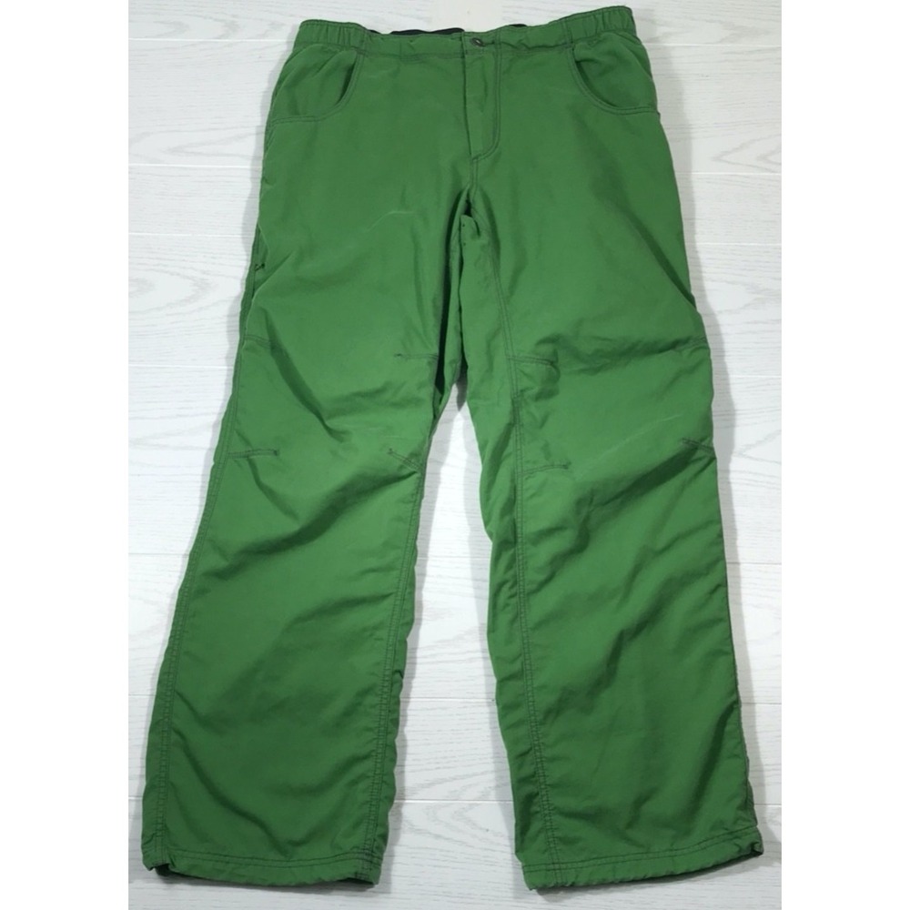 Prana Lightweight Hiking Pants Men XL 36x32 Gold Drawstring Breathable Outdoors